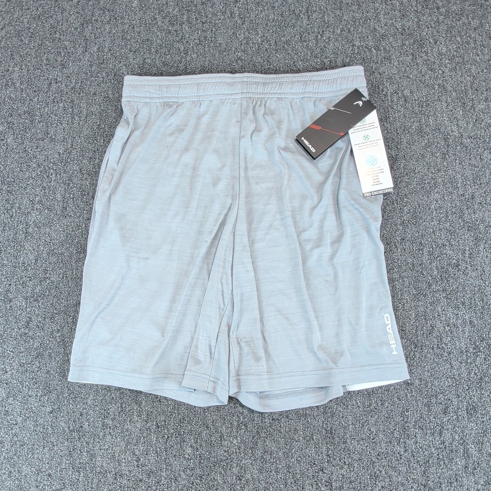Head Mens Athletic Shorts Large Polyester Sleet Heather‎ Slim Fit Active Gym L